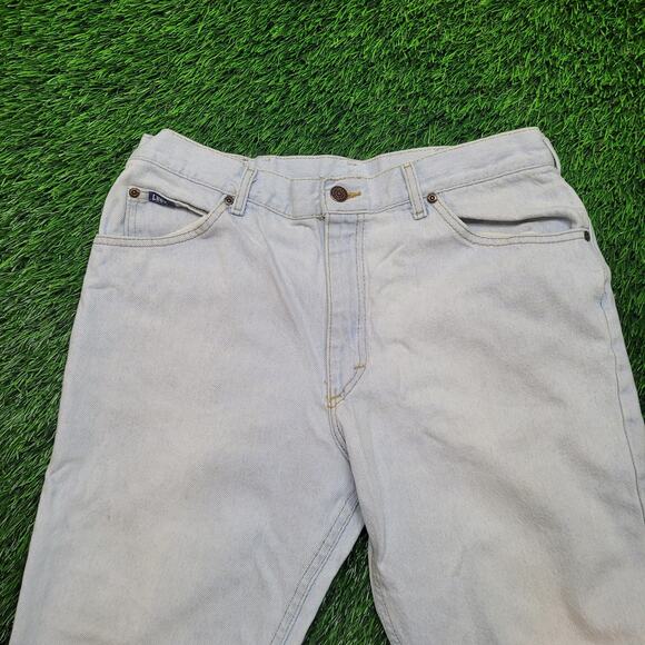VTG 90s Lee Jeans Mens 34x28 Straight Leg Mid Rise Zipper Pockets Relaxed Fit - Picture 2 of 11